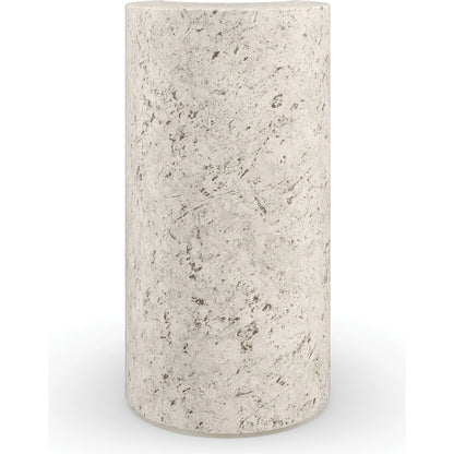 Sun and Moon Spot Table by Caracole in bronze leaf. Made from stone, resin in a modern style.
