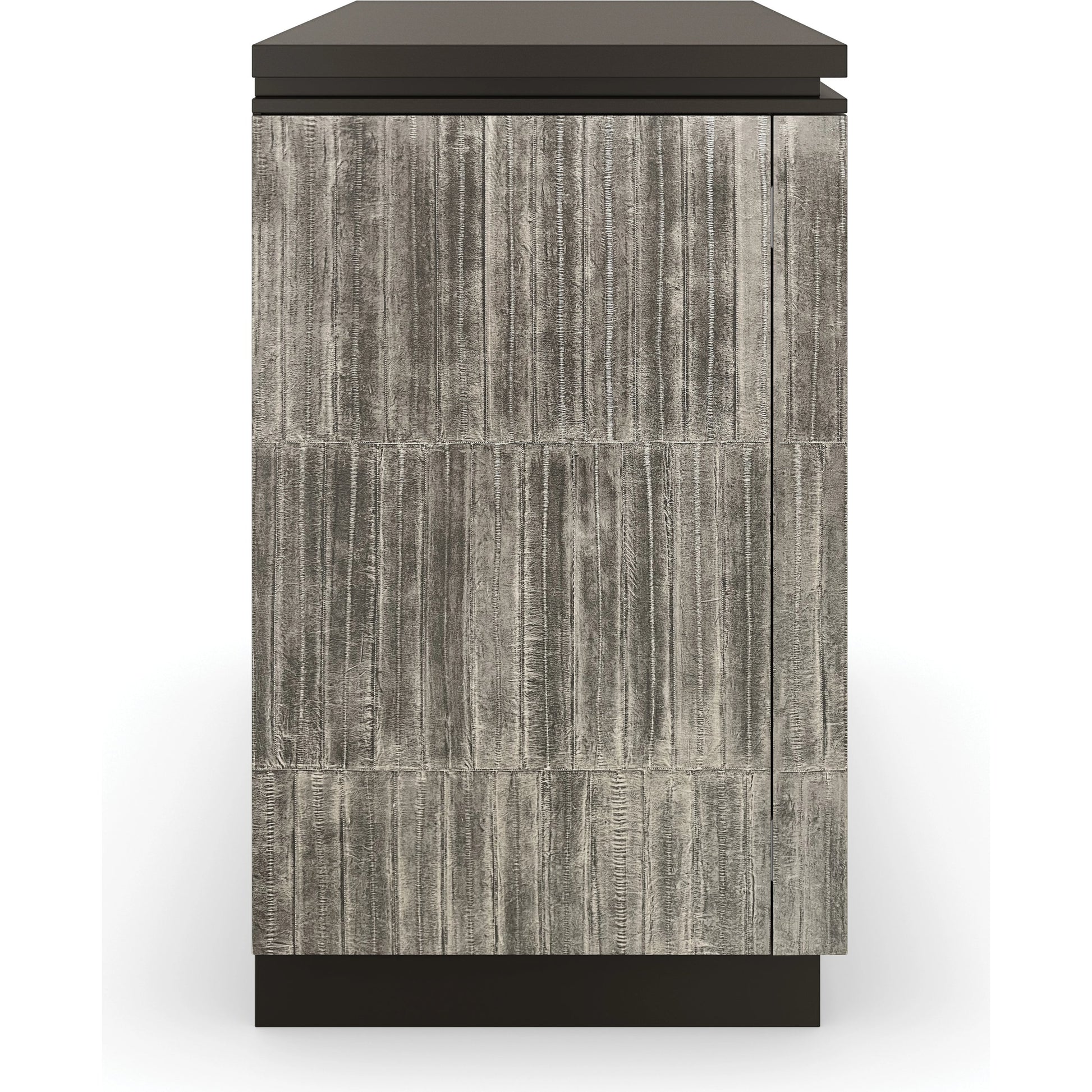 Nigiri Chest by Caracole in dark chocolate, smoked unagi, brushed gold. Made from poplar in a modern style.