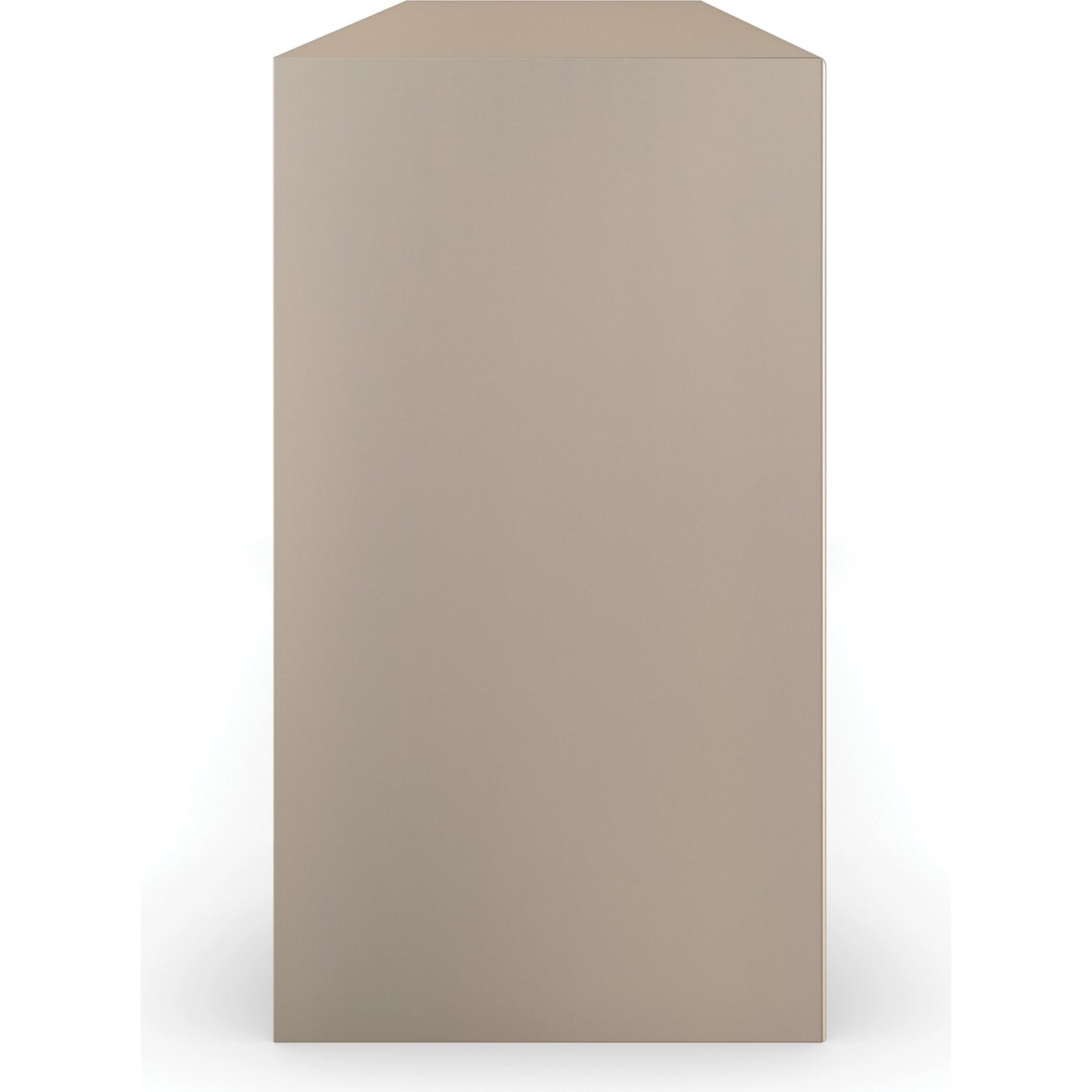 005 SI-2095945 | Additional Silo | Corinthian Media Console by Caracole in sparkling argent, almond milk. Made from poplar in a modern style.