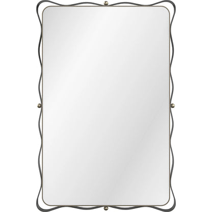 Marseille Mirror by Caracole in brushed gold, craftsman bronze. Made from asian hardwood, metal, mirror in a transitional style.