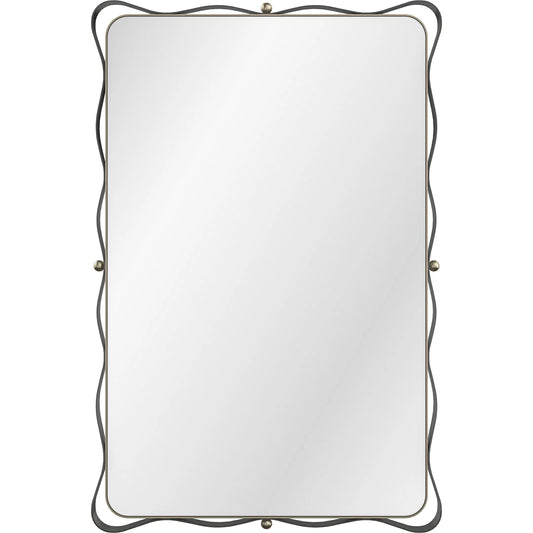 Marseille Mirror by Caracole in brushed gold, craftsman bronze. Made from asian hardwood, metal, mirror in a unique style.