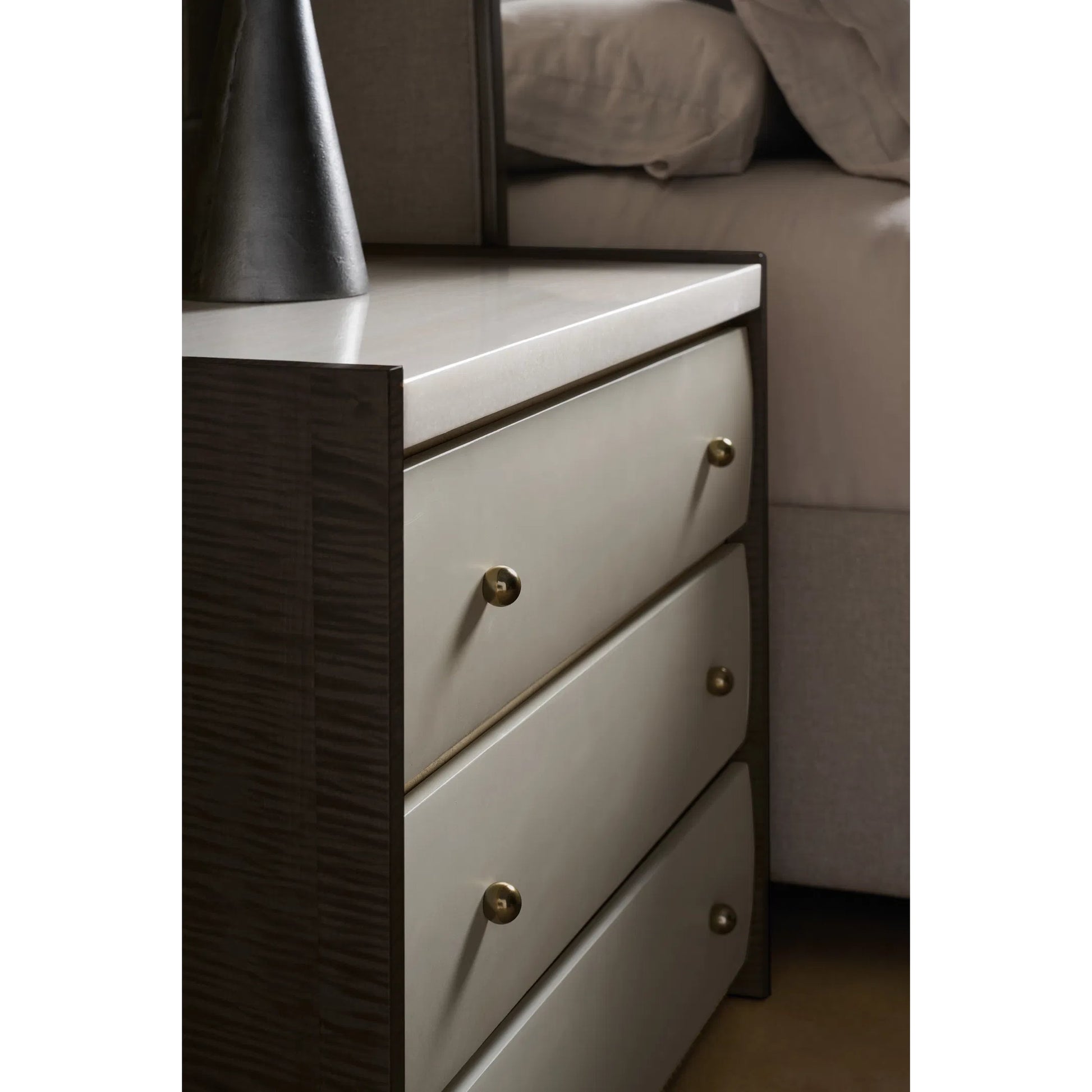 Avignon Nightstand by Caracole. Made from acacia, stone in a unique style.