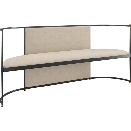 Toulouse Bench by Caracole in craftsman bronze, brushed gold. Made from metal in a unique style.