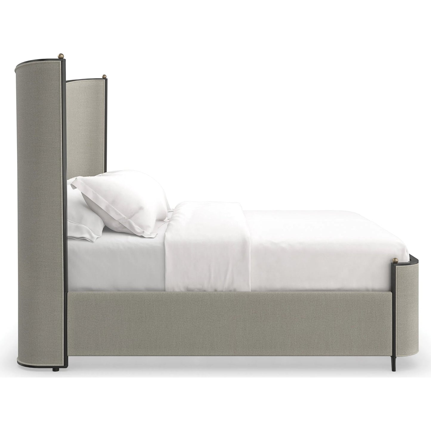 093 SI-2193790 | Additional Silo | Provence Bed by Caracole in craftsman bronze paint, brushed gold. Made from asian hardwood in a transitional style.