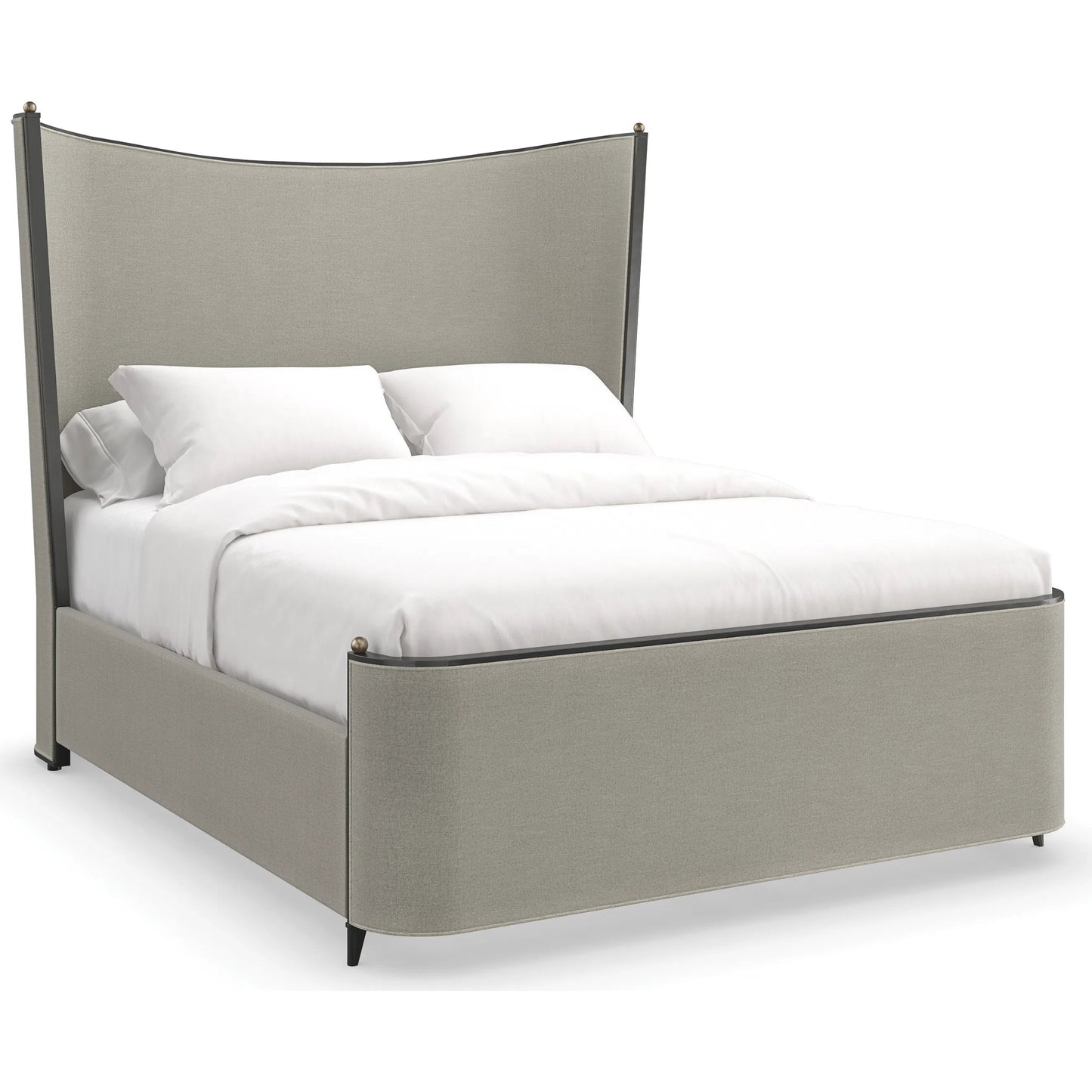 092 SI-2193790 | Primary Silo | Provence Bed by Caracole in craftsman bronze paint, brushed gold. Made from asian hardwood in a transitional style.