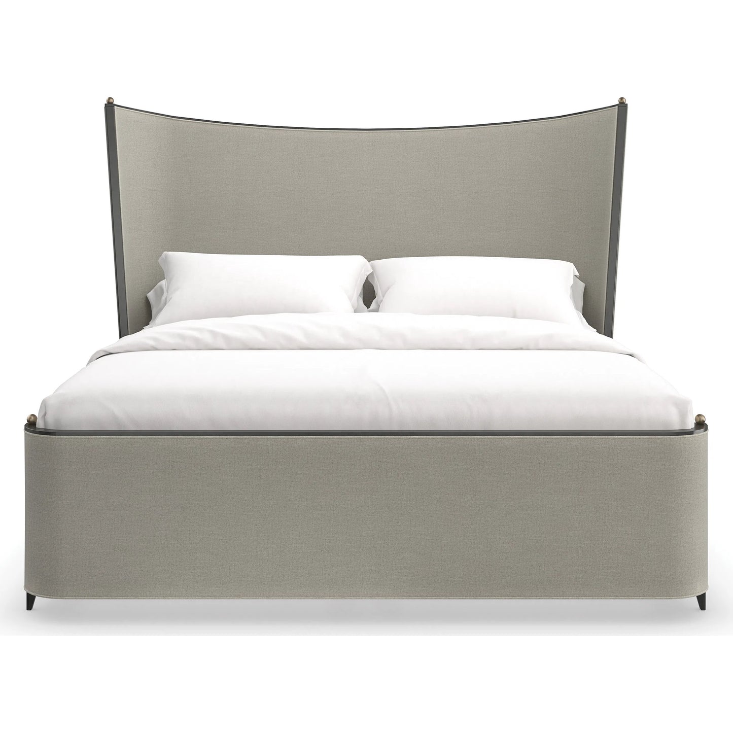 004 SI-2193791 | Additional Silo | Provence Bed by Caracole in craftsman bronze paint, brushed gold. Made from asian hardwood in a transitional style.