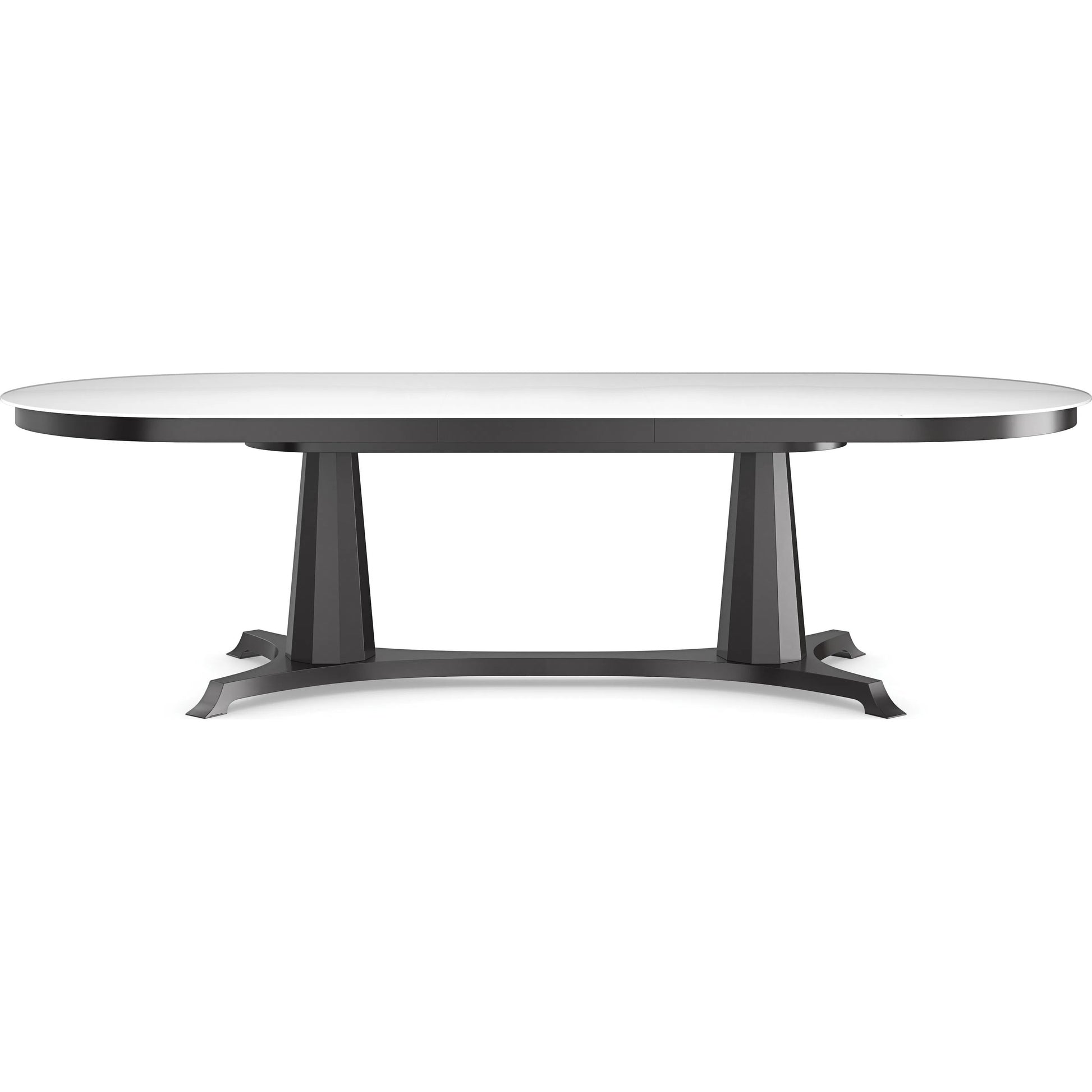 Bordeaux Dining Table by Caracole in almost black. Made from asian hardwood, acacia, glass, birch in a unique style.