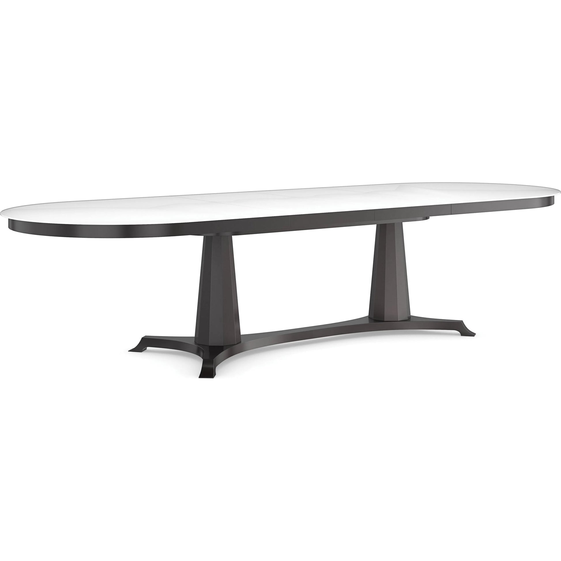Bordeaux Dining Table by Caracole in almost black. Made from asian hardwood, acacia, glass, birch in a unique style.
