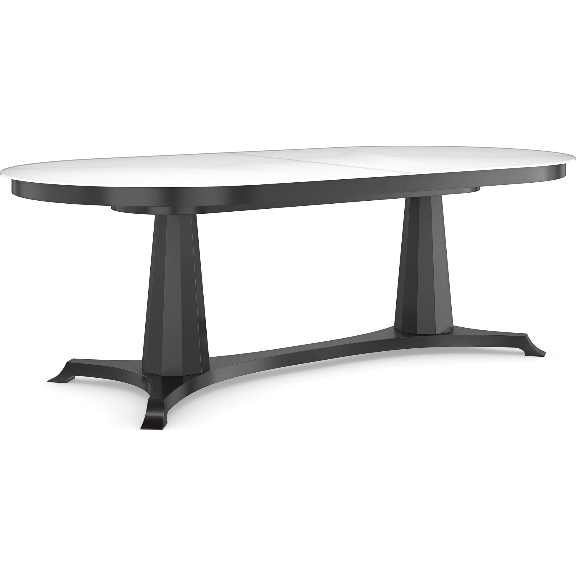 Bordeaux Dining Table by Caracole in almost black. Made from asian hardwood, acacia, glass, birch in a unique style.