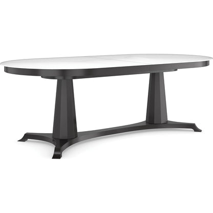 Bordeaux Dining Table by Caracole in almost black. Made from asian hardwood, acacia, glass, birch in a unique style.