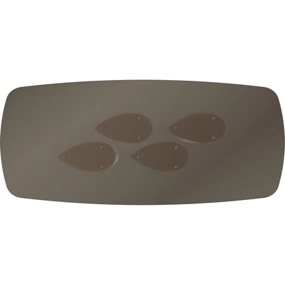 Aphelion Dining Table by Caracole in brushed whisper of gold. Made from metal, glass in a modern style.