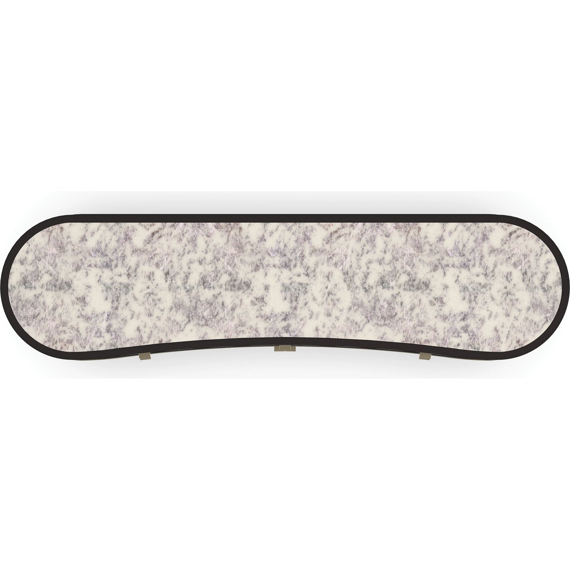 Glace Sideboard by Caracole in almost black, polished silver, brushed gold, brushed gold paint. Made from acacia, stone, metal, birch in a modern style.