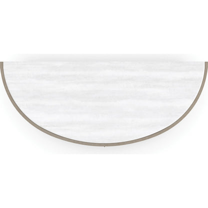 Meridian Sideboard by Caracole in sunrise frost, golden blonde leaf. Made from asian hardwood, stone, birch in a modern style.