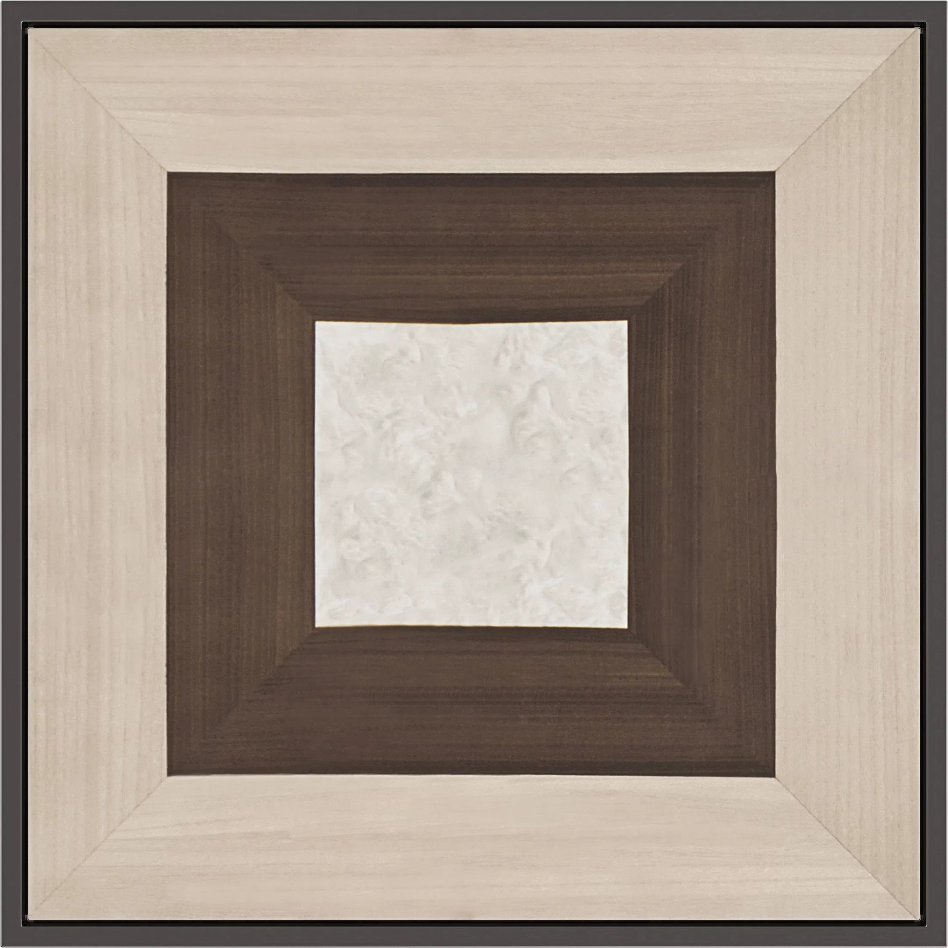 Impossible Cube End Table by Caracole in brushed deep bronze, otter, woodland gray, dreamy burl, almost black. Made from poplar, metal, glass, dyed tupelo, japanese sen, madrona burl in a unique style.
