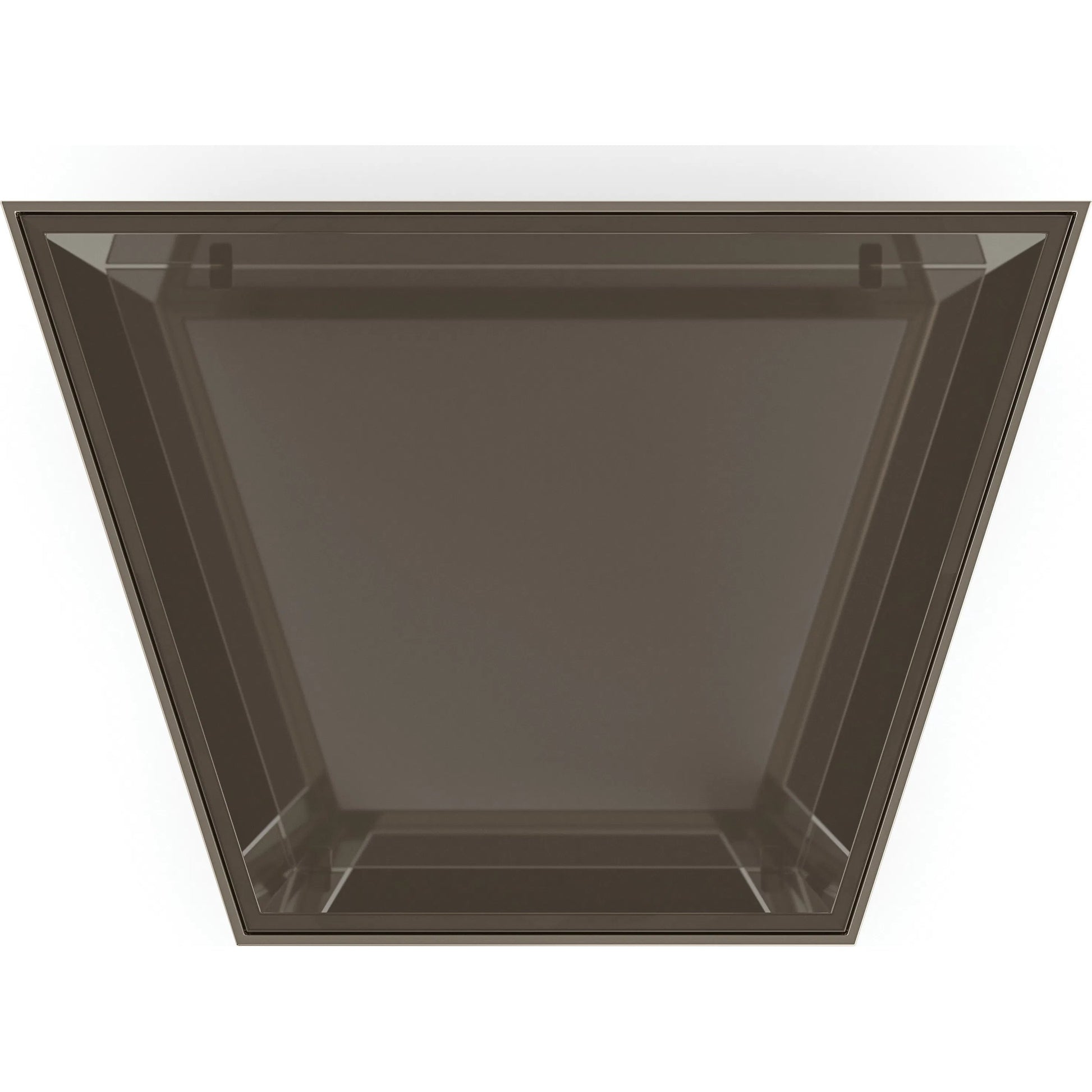 Refraction End Table by Caracole in whisper of gold, oyster. Made from poplar, metal, glass in a modern style.