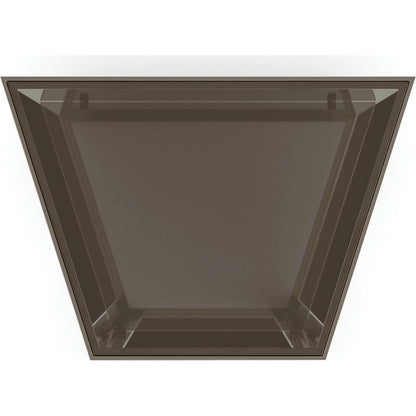 Refraction End Table by Caracole in whisper of gold, oyster. Made from poplar, metal, glass in a modern style.