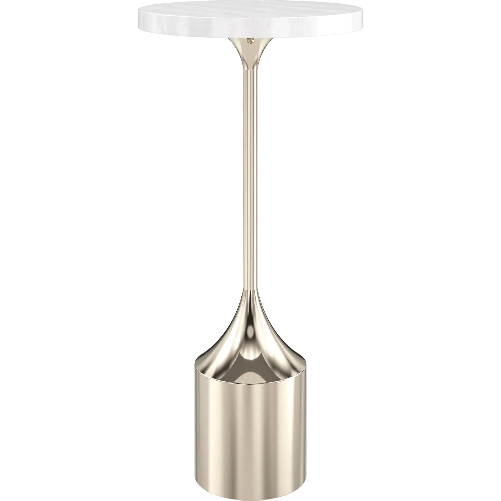 Beta Spot Table by Caracole in whisper of gold. Made from metal, stone in a modern style.