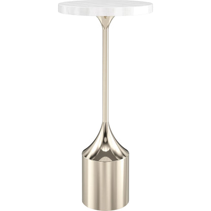 Beta Spot Table by Caracole in whisper of gold. Made from metal, stone in a modern style.