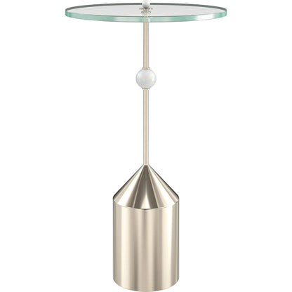 Alpha Spot Table by Caracole in whisper of gold. Made from metal, glass in a modern style.