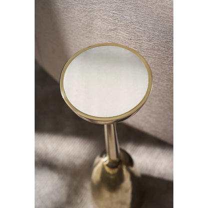 Gamma Spot Table by Caracole in whisper of gold. Made from metal, stone in a unique style.