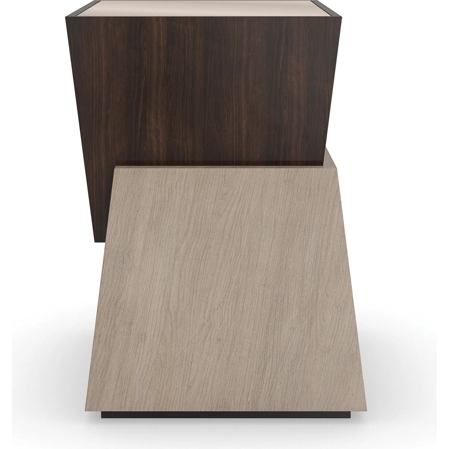 002 SI-2193816 | Additional Silo | Relativity Accent Table by Caracole in otter, woodland gray, almost black. Made from poplar, mirror, dyed tupelo, japanese sen in a modern style.