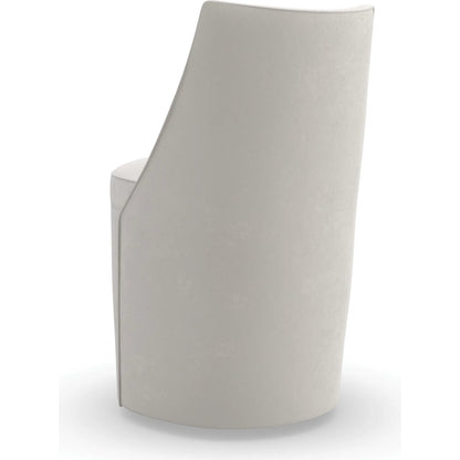 Barrel Roll Dining Chair by Caracole in cream. Made from unique in a transitional style.