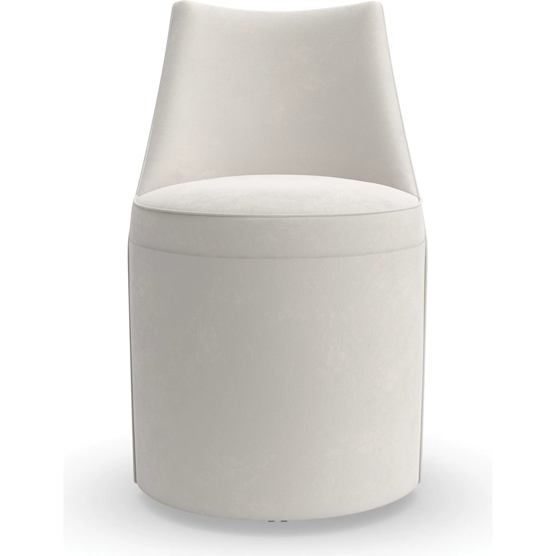 Barrel Roll Dining Chair by Caracole in cream. Made from unique in a transitional style.