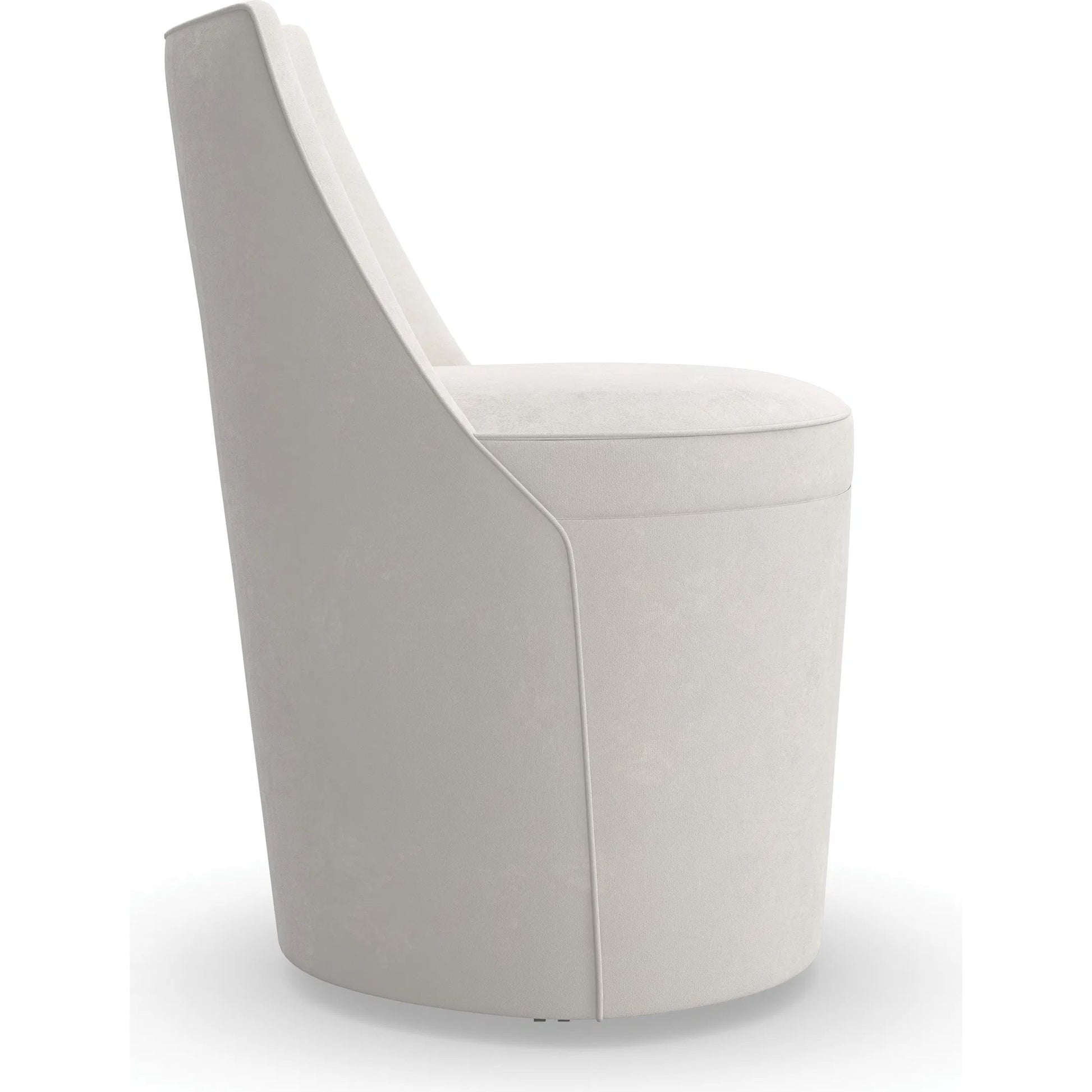 Barrel Roll Dining Chair by Caracole in cream. Made from unique in a transitional style.
