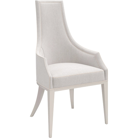 Tall Order Arm Chair by Caracole in beige and stardust. Made from birch in a transitional style.
