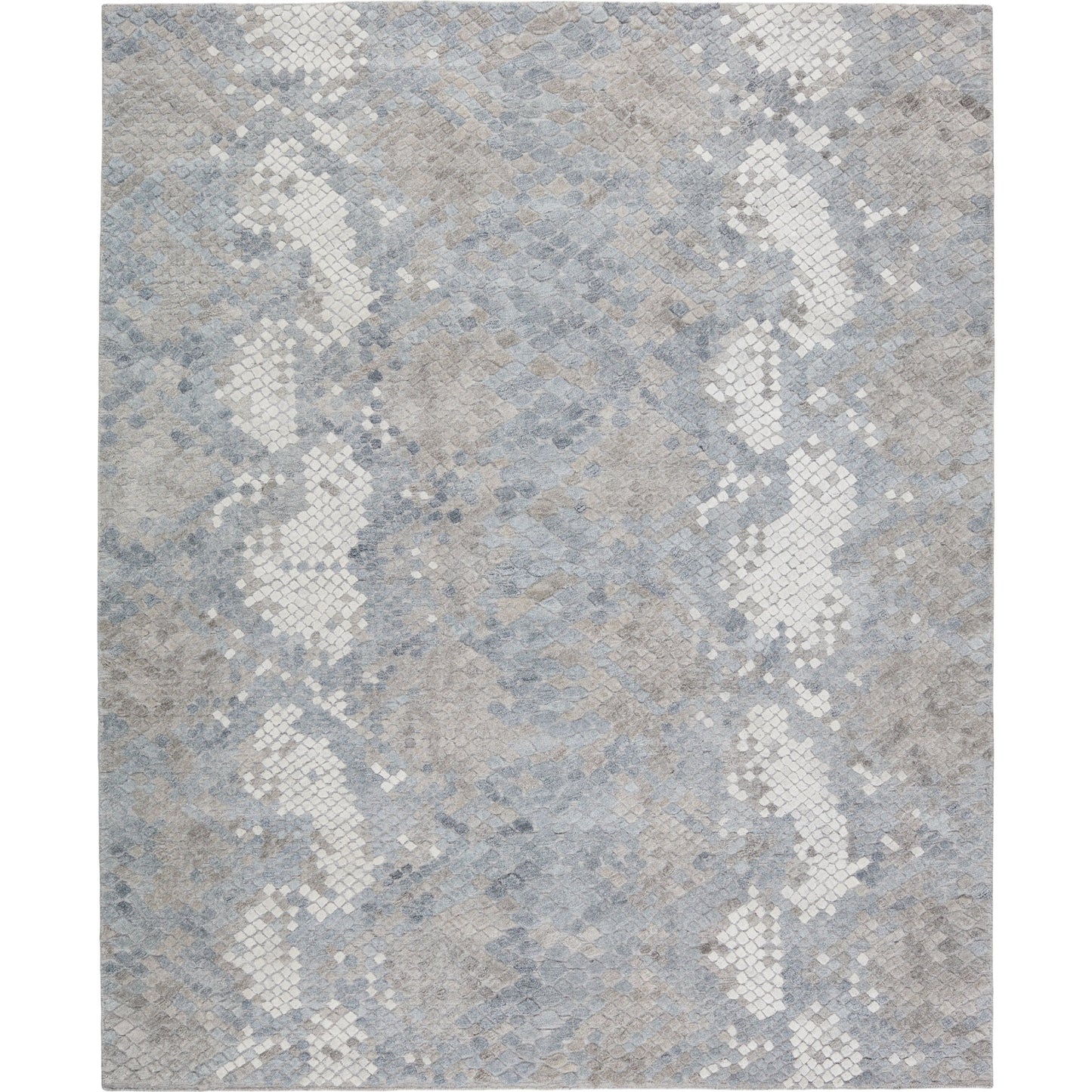 000 SI-1781633,SI-1781634 | Primary Silo | Clamor CLA02 Rug by Jaipur Living in gray, light blue. Made from 70% viscose, 30% wool in a unique style.