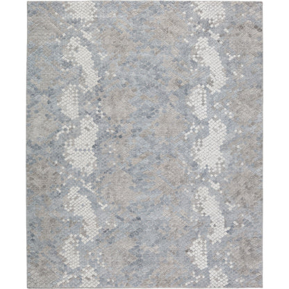 Clamor CLA02 Rug by Jaipur Living in gray, light blue. Made from 70% viscose, 30% wool in a unique style.