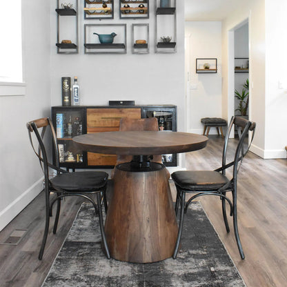 Crossback Chair (Set of 2) by LH Imports in brown. Made from metal in a cottage & farmhouse style.