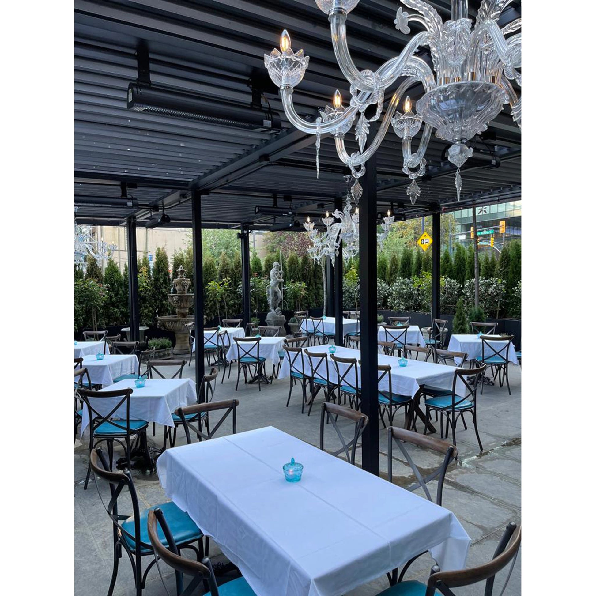 Metal Crossback Chair by LH Imports in gunmetal, oak. Made from iron, oak, leather, pu foam, polyester fiber in a modern style.