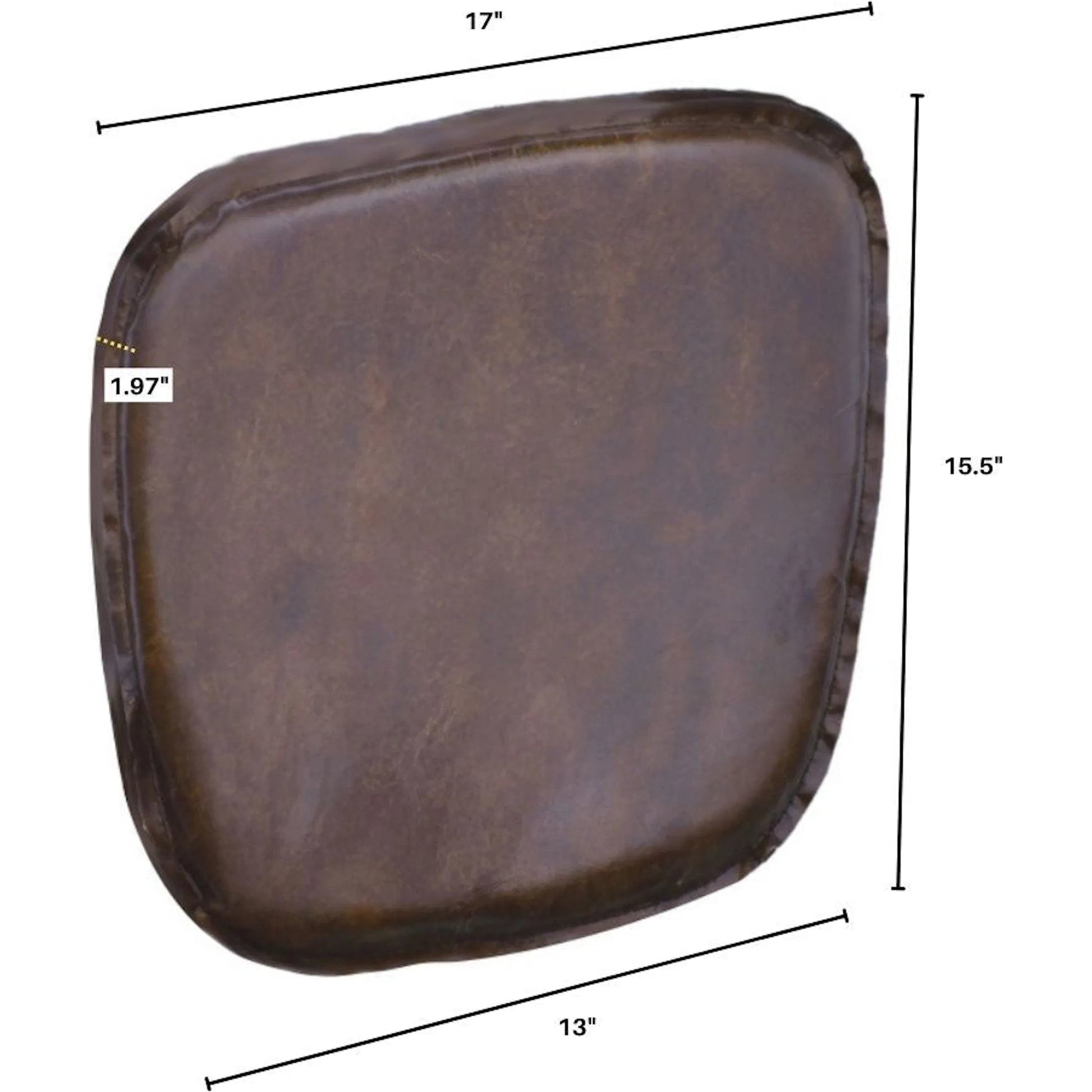 Metal Crossback Leather Seat Cushion by LH Imports. Made from leather, pu foam, polyester fiber in a cottage & farmhouse style.