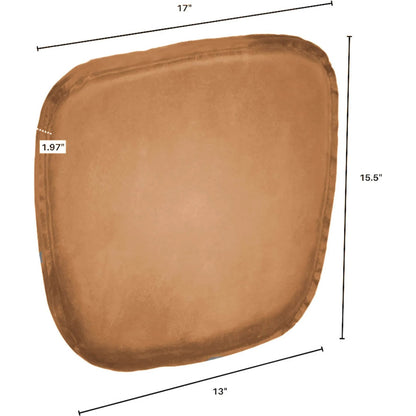 Metal Crossback Leather Seat Cushion by LH Imports. Made from leather, pu foam, polyester fiber in a cottage & farmhouse style.