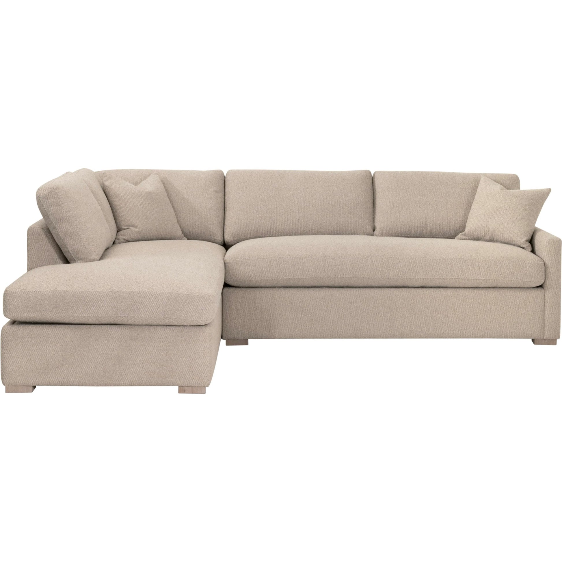Clara Slim Arm Sleeper Sectional by Essentials For Living in livesmart gellar jute, natural gray oak. Made from solid oak wood, mdf, plywood in a transitional style.