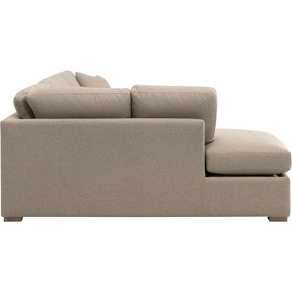 Clara Slim Arm Sleeper Sectional by Essentials For Living in livesmart gellar jute, natural gray oak. Made from solid oak wood, mdf, plywood in a transitional style.