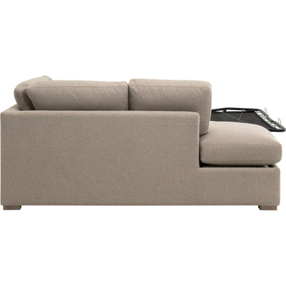 Clara Slim Arm Sleeper Sectional by Essentials For Living in livesmart gellar jute, natural gray oak. Made from solid oak wood, mdf, plywood in a transitional style.