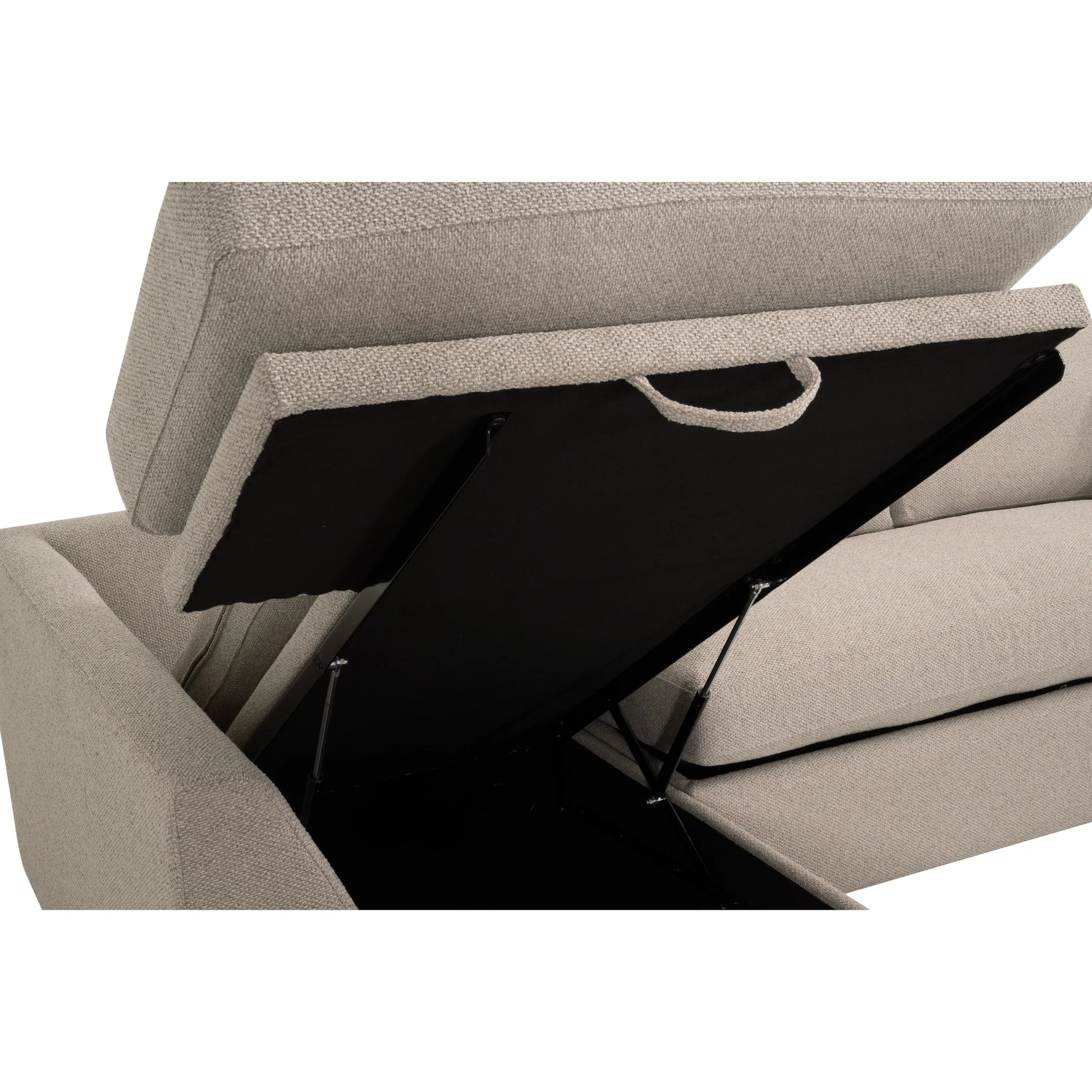 Clara Slim Arm Sleeper Sectional by Essentials For Living in livesmart gellar jute, natural gray oak. Made from solid oak wood, mdf, plywood in a transitional style.