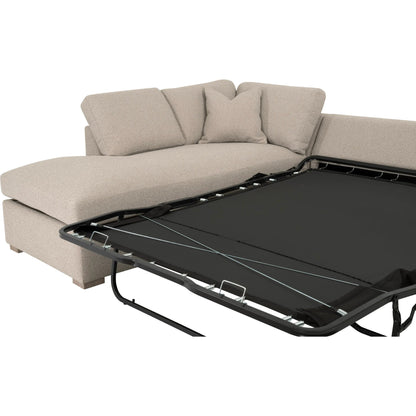 Clara Slim Arm Sleeper Sectional by Essentials For Living in livesmart gellar jute, natural gray oak. Made from solid oak wood, mdf, plywood in a transitional style.