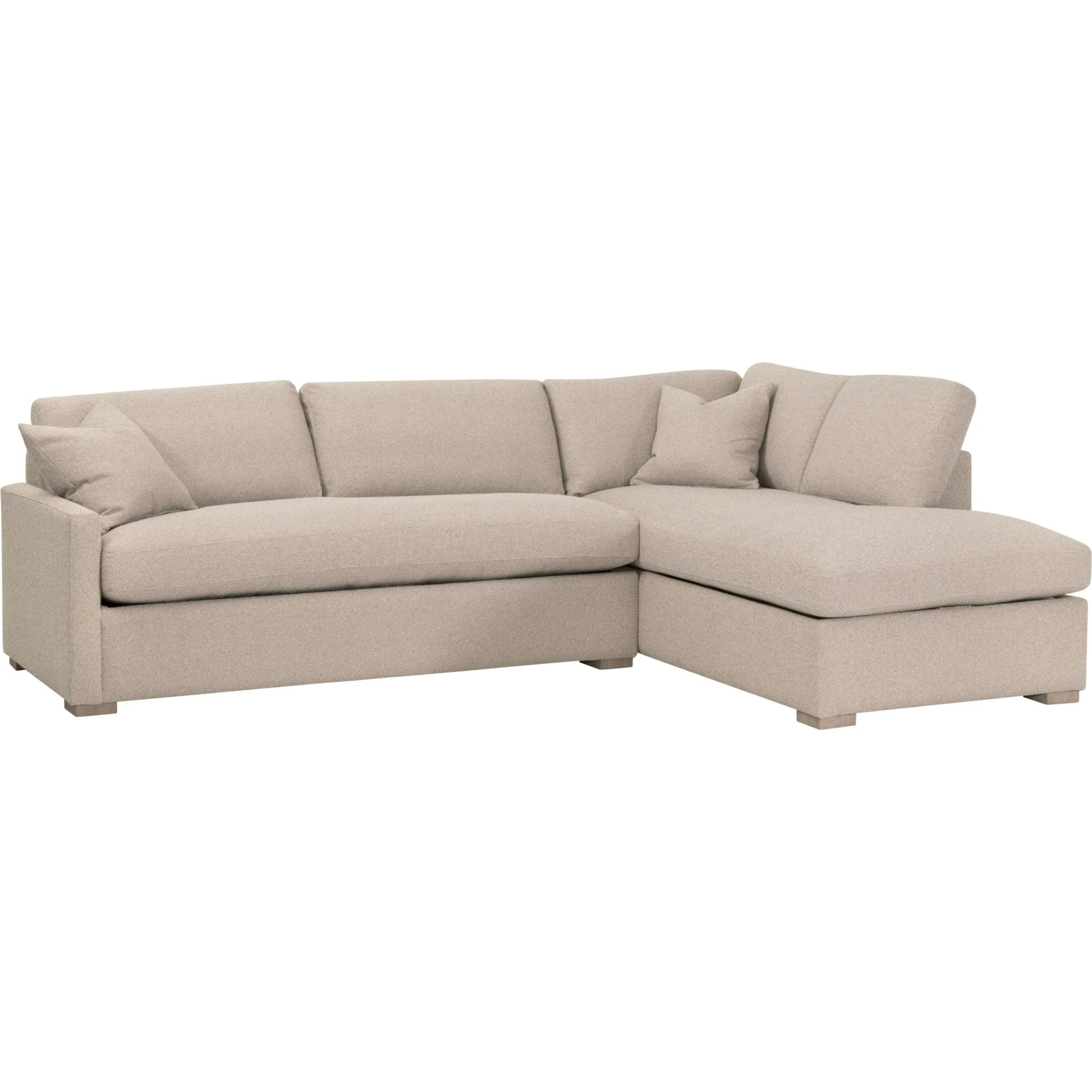 Clara Slim Arm Sleeper Sectional by Essentials For Living in livesmart gellar jute, natural gray oak. Made from solid oak wood, mdf, plywood in a transitional style.
