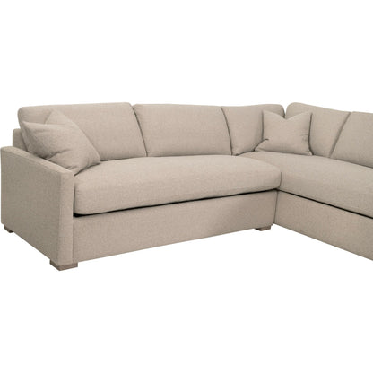 Clara Slim Arm Sleeper Sectional by Essentials For Living in livesmart gellar jute, natural gray oak. Made from solid oak wood, mdf, plywood in a transitional style.