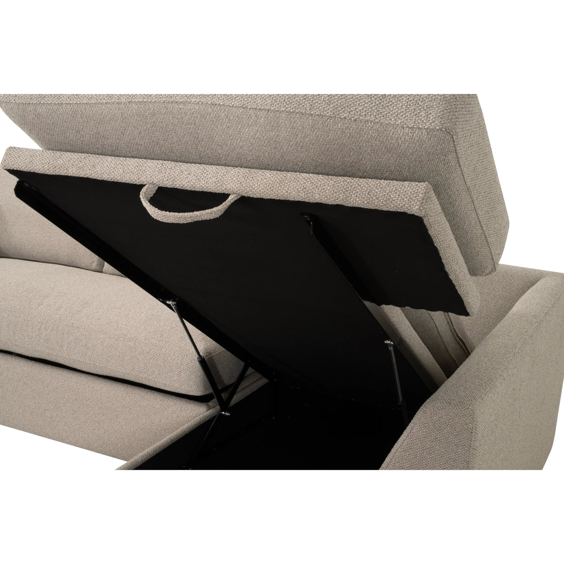 Clara Slim Arm Sleeper Sectional by Essentials For Living in livesmart gellar jute, natural gray oak. Made from solid oak wood, mdf, plywood in a transitional style.