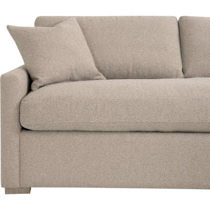 Clara Slim Arm Sleeper Sectional by Essentials For Living in livesmart gellar jute, natural gray oak. Made from solid oak wood, mdf, plywood in a transitional style.