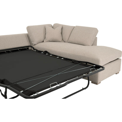 Clara Slim Arm Sleeper Sectional by Essentials For Living in livesmart gellar jute, natural gray oak. Made from solid oak wood, mdf, plywood in a transitional style.