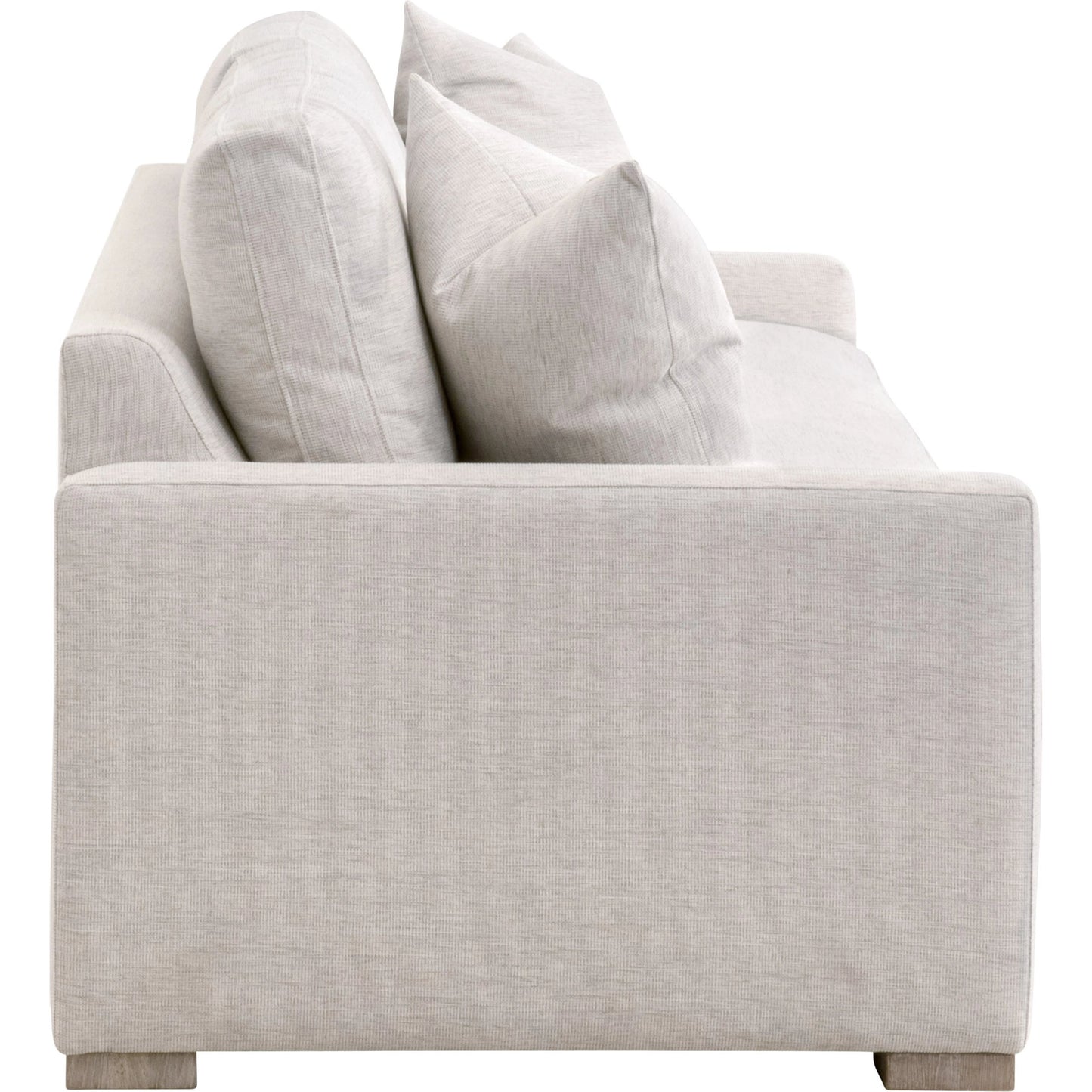007 SI-2021696 | Additional Silo | Clara Slim Arm Sleeper Sofa by Essentials For Living in natural gray oak, performance stone basketweave. Made from solid oak wood, mdf, plywood, 100% polyester fabric, foam, feather in a modern style.