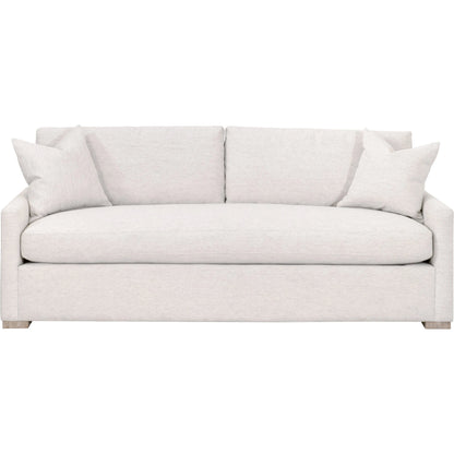 Clara Slim Arm Sleeper Sofa by Essentials For Living in natural gray oak, performance stone basketweave. Made from solid oak wood, mdf, plywood, 100% polyester fabric, foam, feather in a modern style.