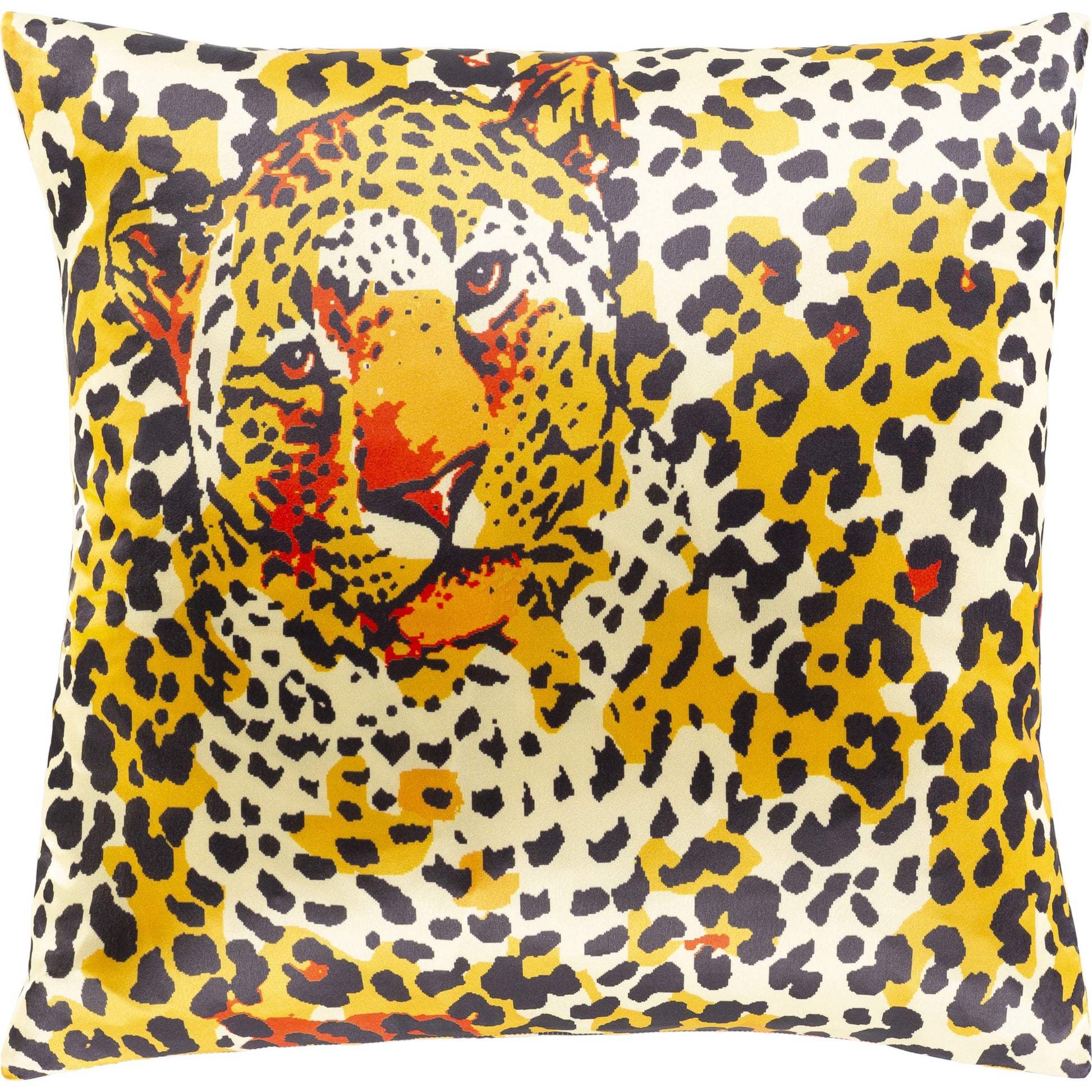 Chloe Pillow - 31740 by Surya in yellow, saffron, black, red. Made from 100% polyester in a modern style.