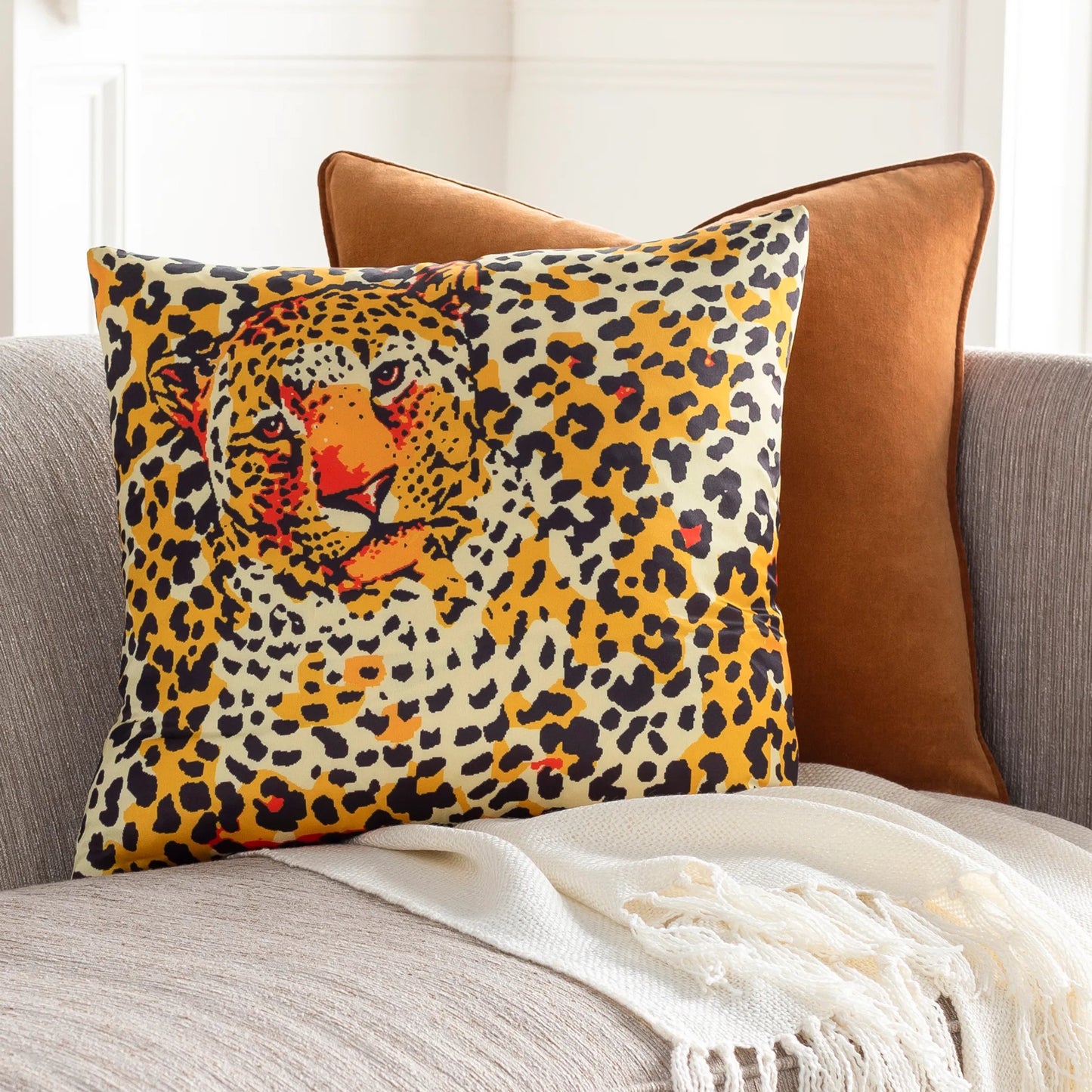 003 SI-1847742,SI-1847743,SR-879770,SR-879771 | Lifestyle | Chloe Pillow - 31740 by Surya in yellow, saffron, black, red. Made from 100% polyester in a modern style.