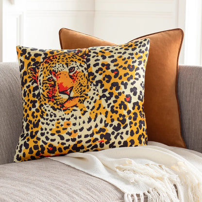 Chloe Pillow - 31740 by Surya in yellow, saffron, black, red. Made from 100% polyester in a modern style.